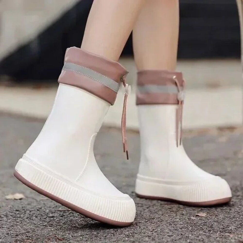 White purple lilac rain boots